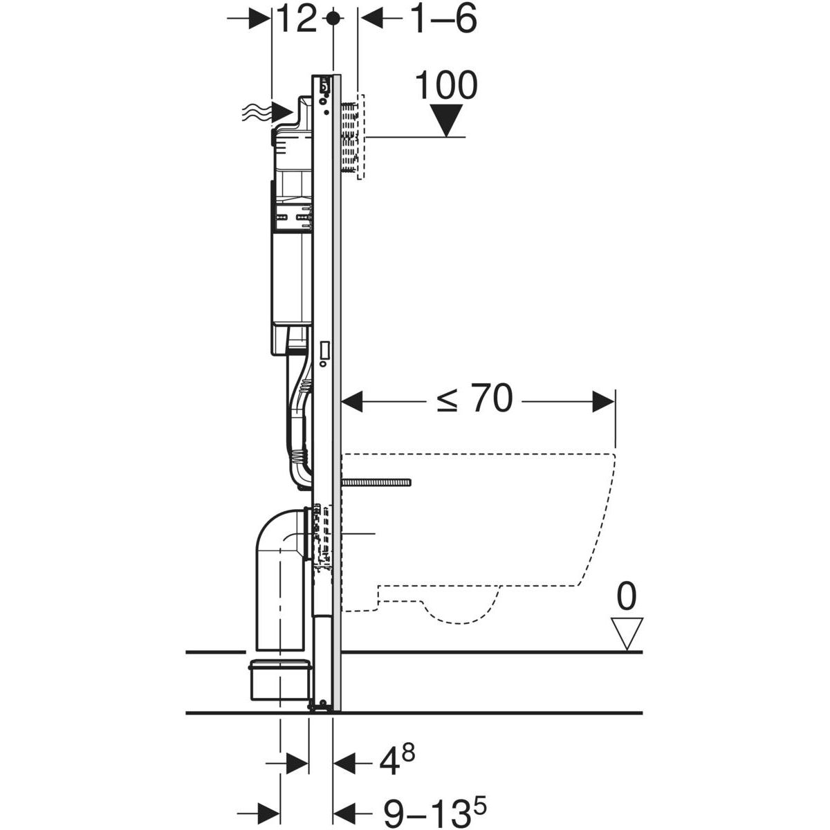 Geberit Duofix Modul pre WC do sadrokartónu, 112 cm 111.925.00.6 - galéria #2
