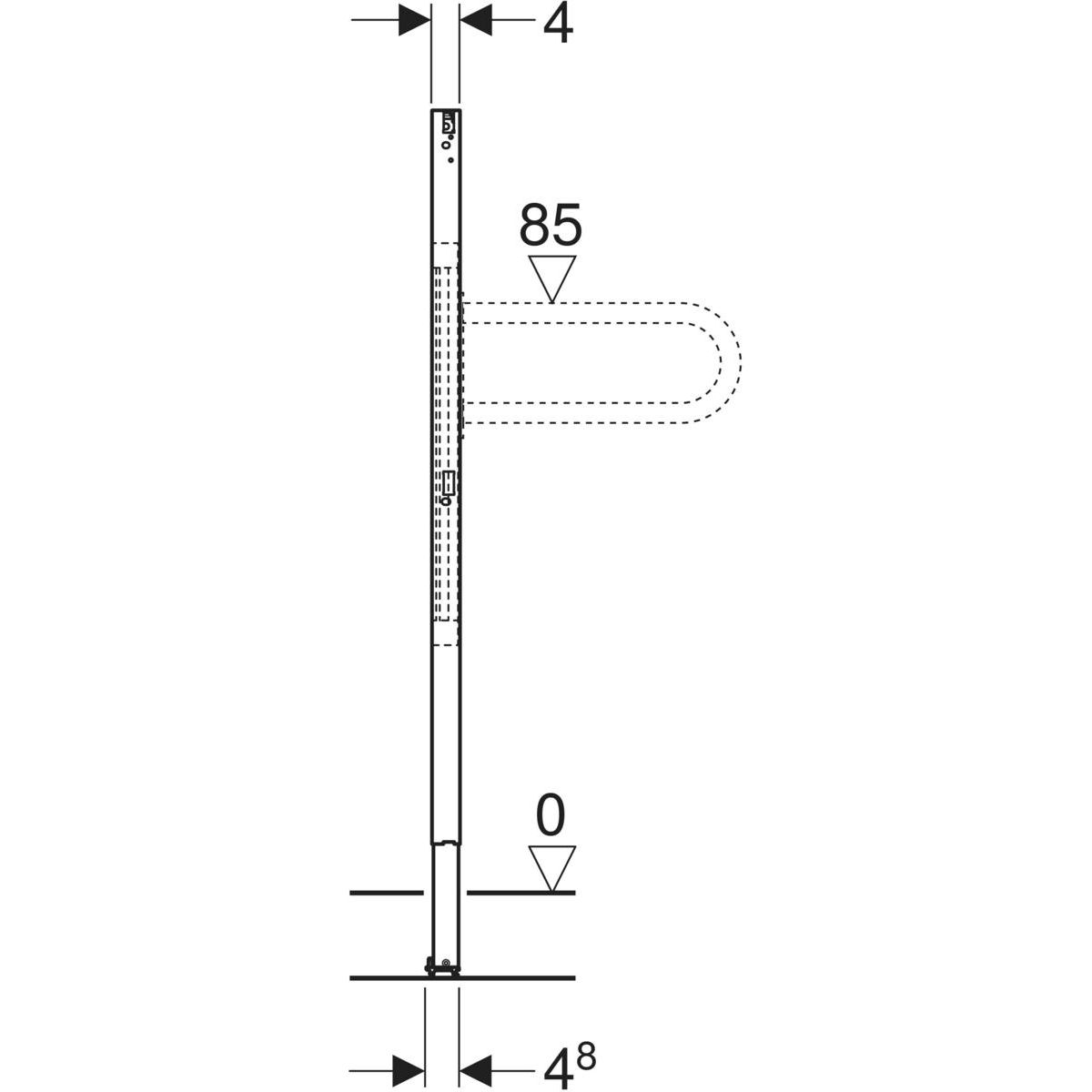 Geberit Duofix Modul pre bezbariérové podpery, 112 cm 111.790.00.2 - galéria #2
