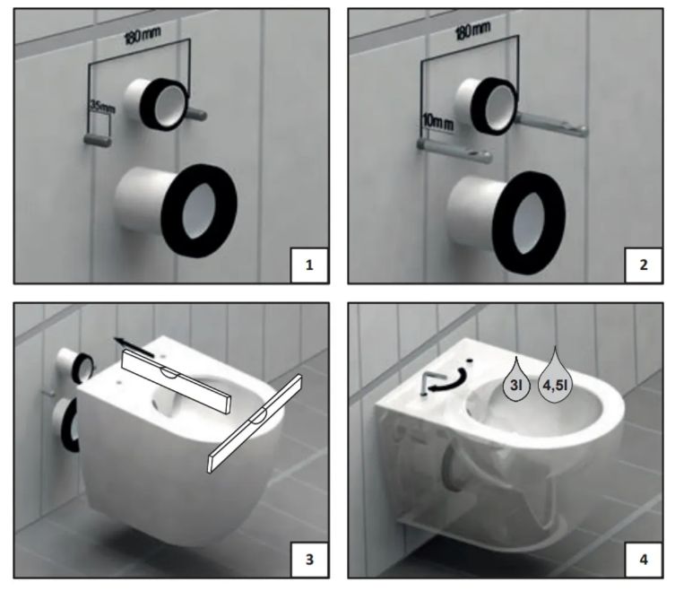 Geberit Set modulu do sadrokartónu, WC Urban City a tlačidlá, biela/chróm KBE024 - galéria #9