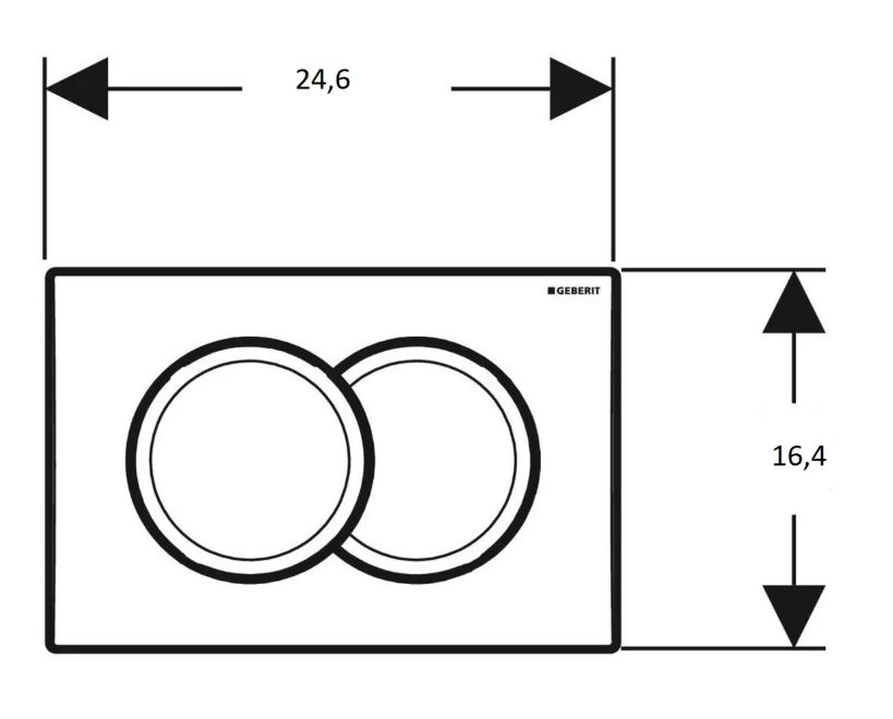 Geberit Set modulu do sádrokartonu, WC Urban a tlačítka, bílá KBE114 - galéria #13