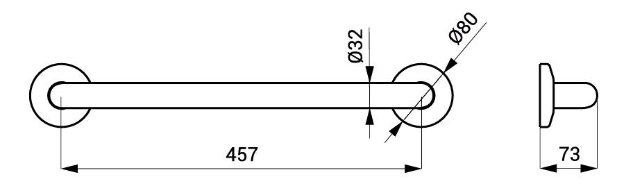 Sanela Rukoväť univerzálna, 53 cm, biela SLZM 11W - galéria #1