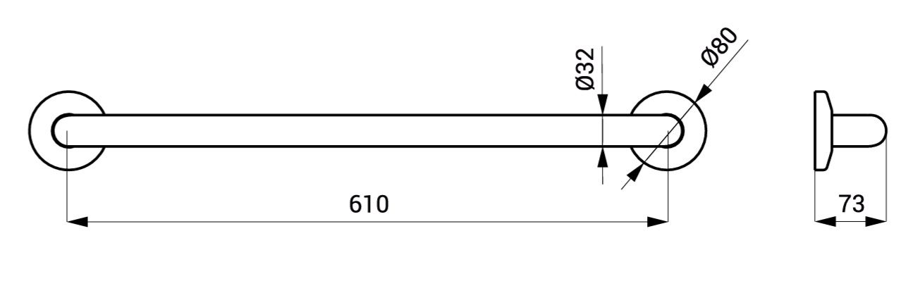 Sanela Zábradlie univerzálne, 69 cm, biele SLZM 12W - galéria #1