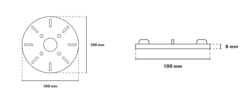 EBS PEDall GUMIQ rektifikačný terč pod 2 cm dlažby 8 mm - galéria #1