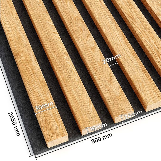 EBS Akustický panel Dub prírodný 30x265 cm lamely na plsti - galéria #1
