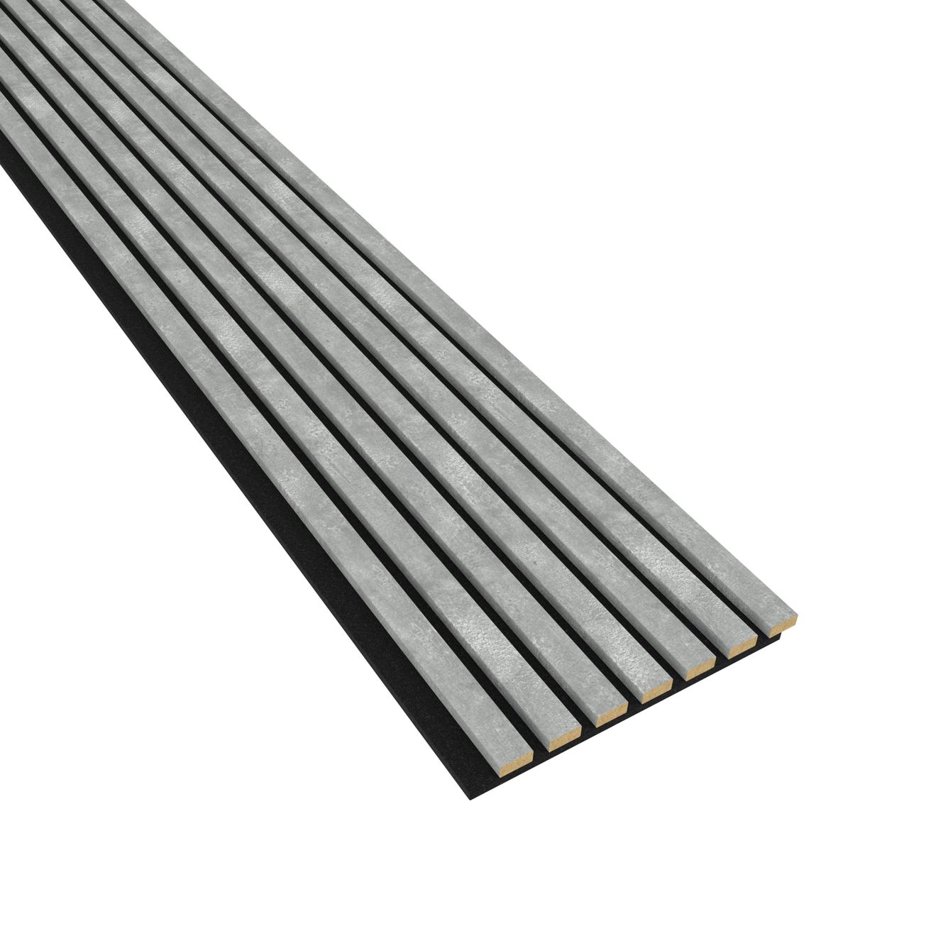 EBS Akustický panel Betónová sivá 28,5x275 cm lamely na plsti - galéria #3