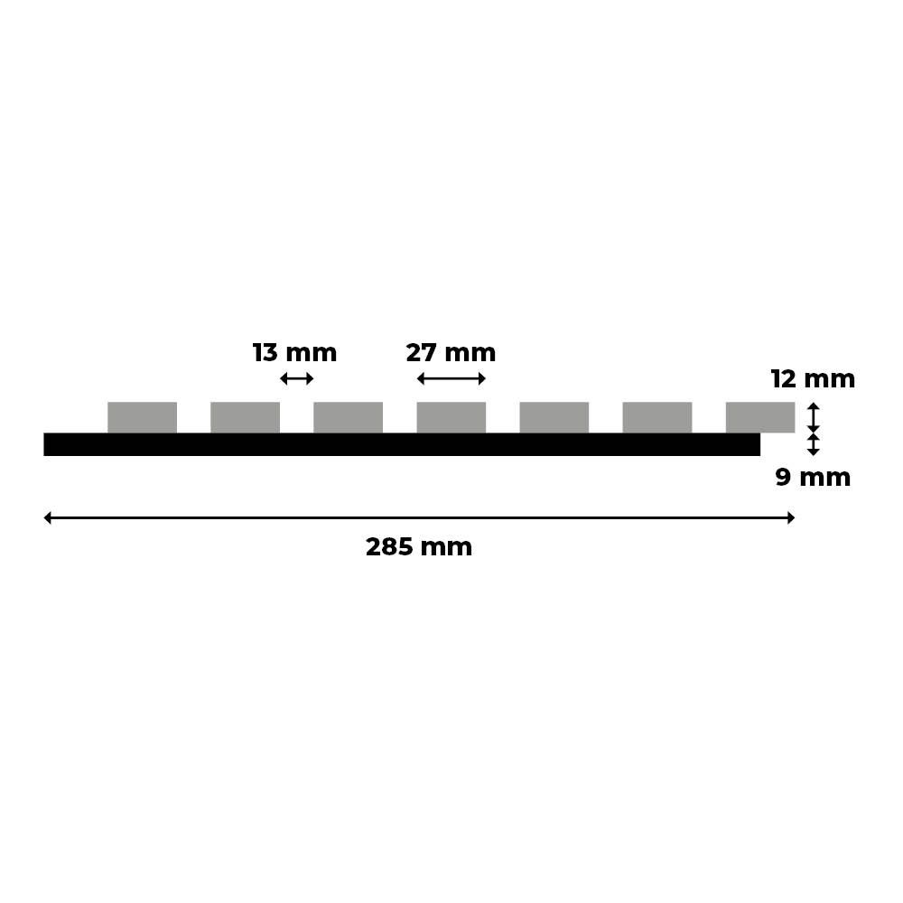 EBS Akustický panel čierny 28,5x275 cm lamely na plsti - galéria #5