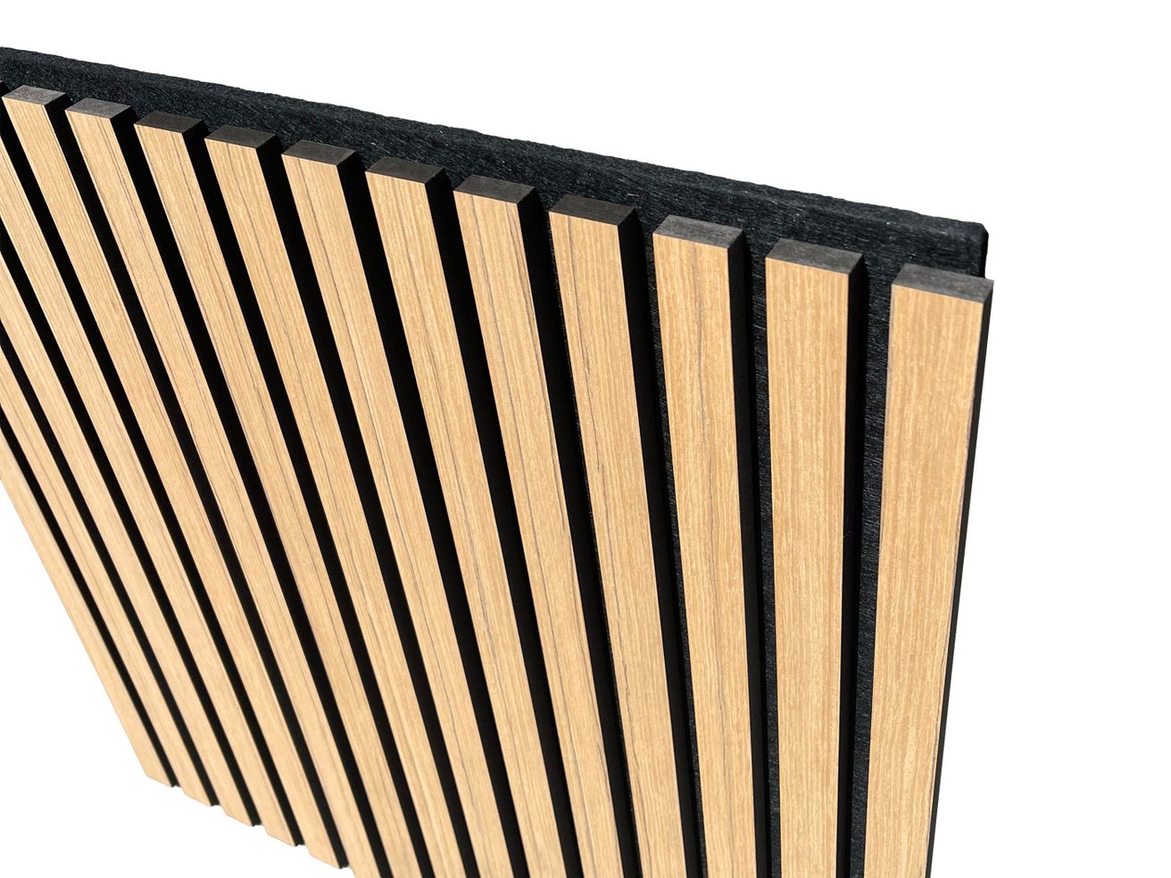 EBS Akustický panel Čerešňová dyha 60x60 cm lamely na filcu - galéria #1