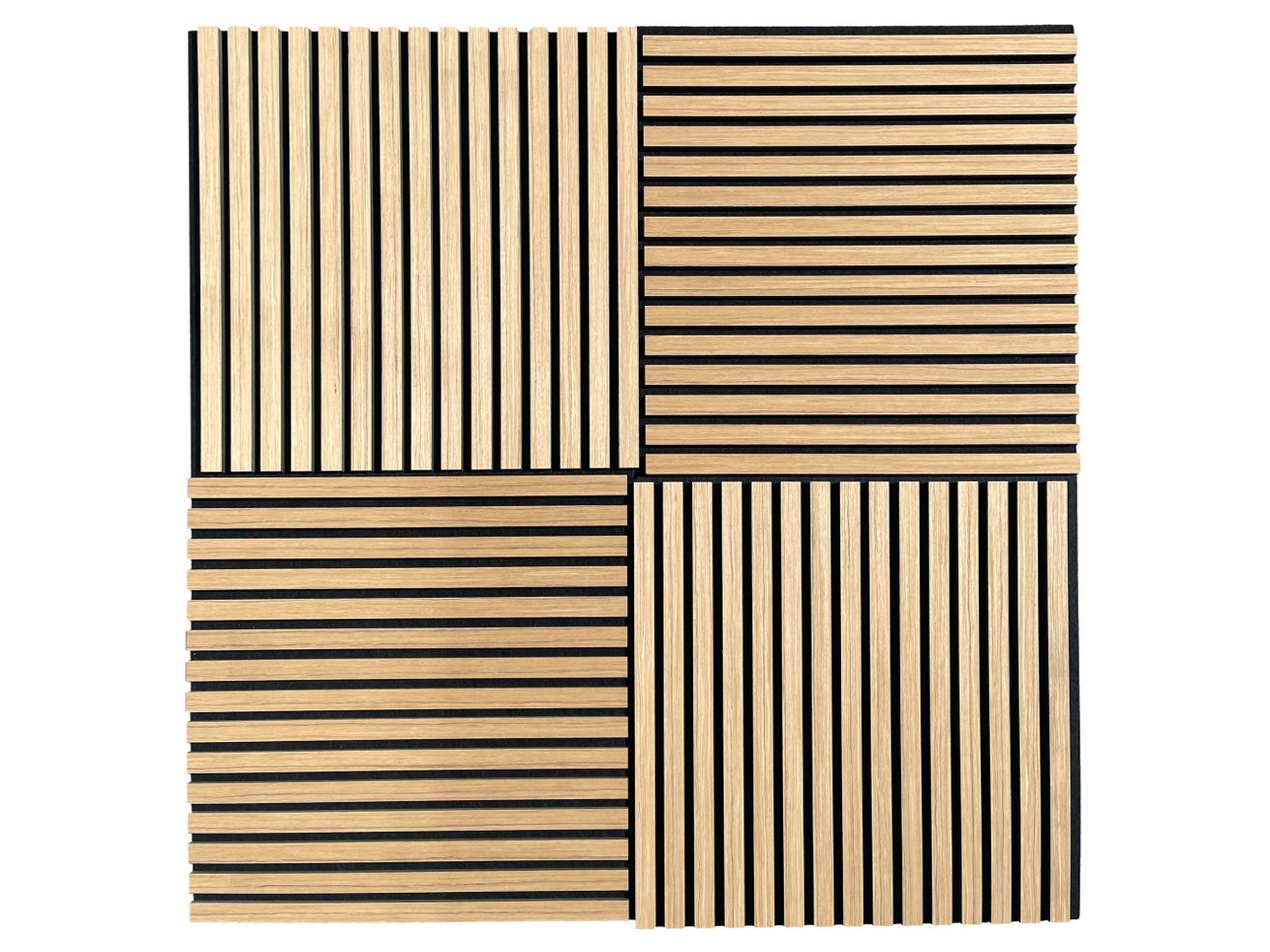 EBS Akustický panel Čerešňová dyha 60x60 cm lamely na filcu - galéria #3