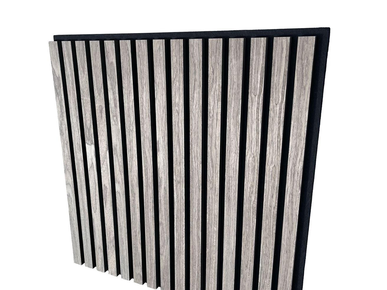EBS Akustický panel Orechová svetlá dyha 60x60 cm lamely na plsti - galéria #1