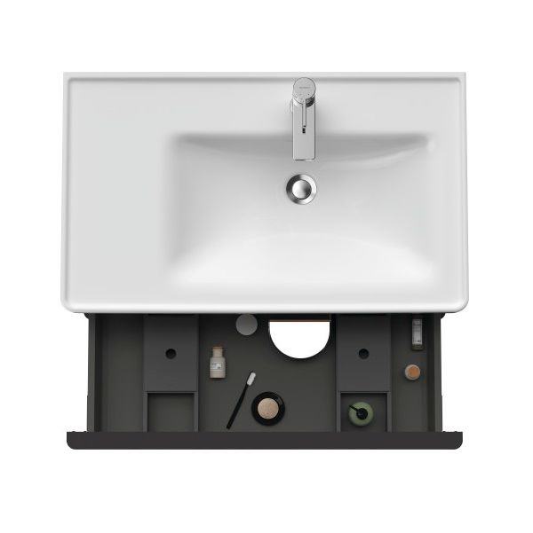 Duravit D-Neo Skrinka pod umývadlo 78,4 cm, pravá, matný grafit DE435804949 - galéria #2