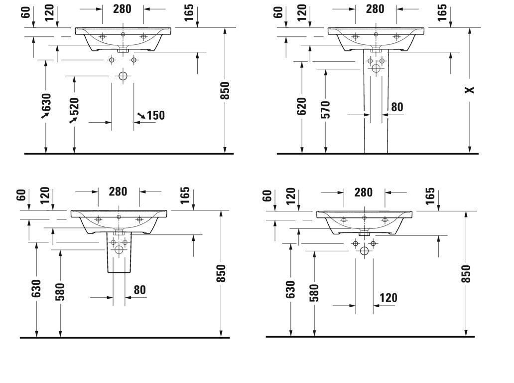 Duravit D-Neo Umývadlo 65 cm, biele 2367650000 - galéria #4