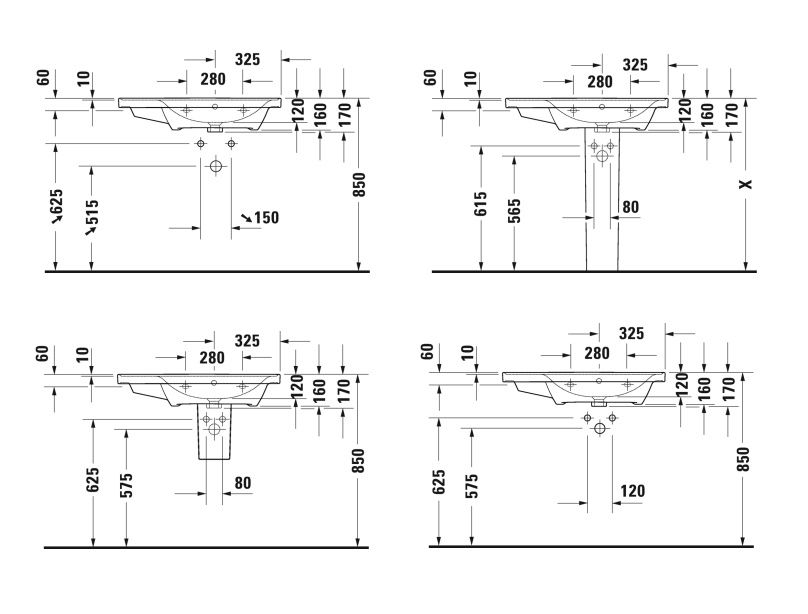 Duravit D-Neo Asymetrické umývadlo 80 cm, pravé, biele 2370800000 - galéria #4