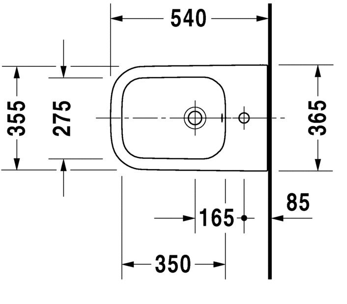 Duravit Happy D.2 Závesný bidet, matný antracit 2258151300 - galéria #1
