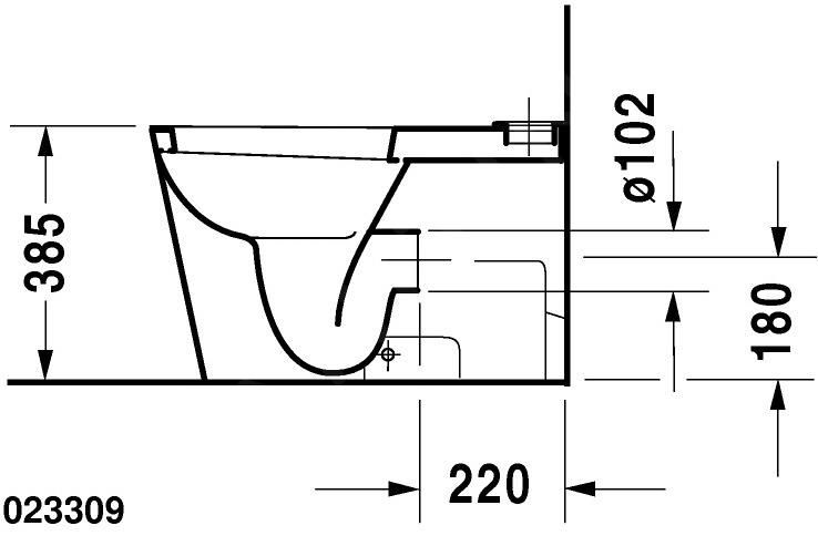 Duravit Starck 1 WC kombi misa, biela 0233090064 - galéria #5
