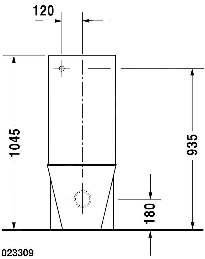 Duravit Starck 1 WC kombi misa, biela 0233090064 - galéria #6