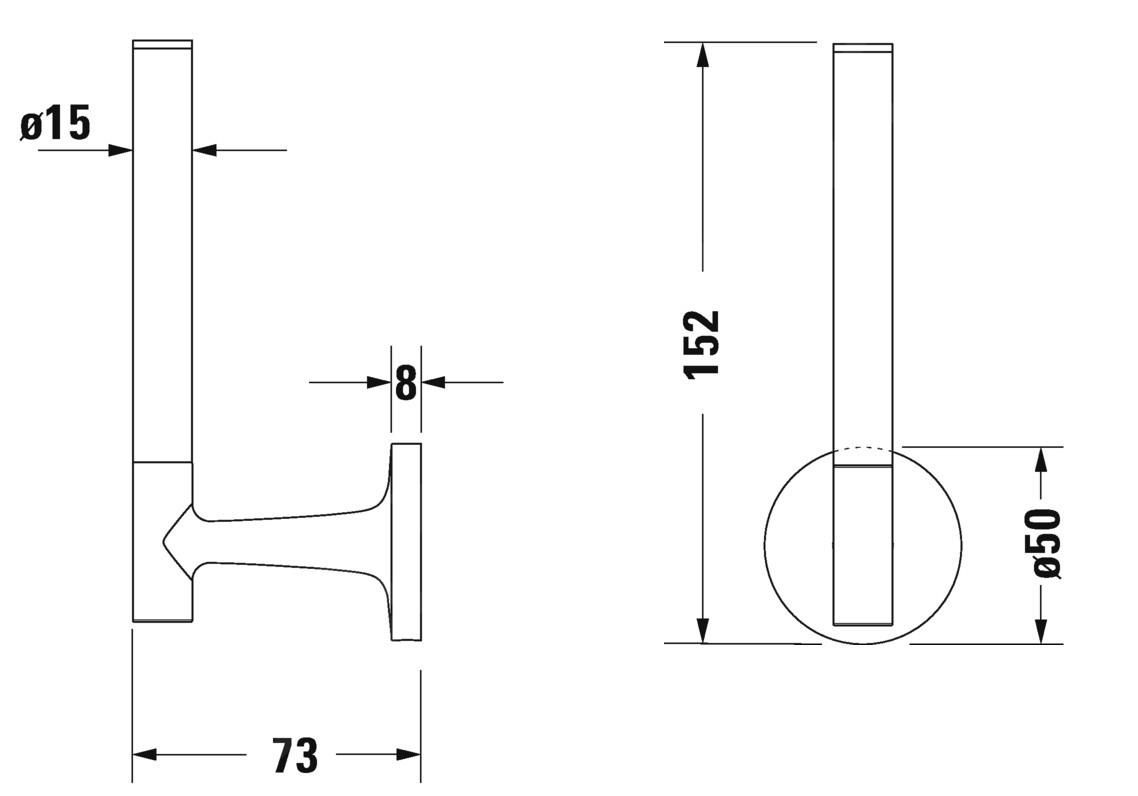 Duravit Starck T Držiak na toaletný papier, chróm 0099391000 - galéria #1