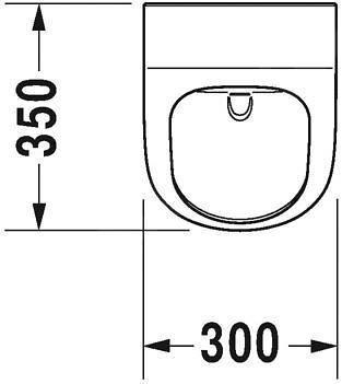 Duravit ME by Starck Pisoár, zadný prívod vody, Rimless, HygieneGlaze, biely 2809302000 - galéria #3