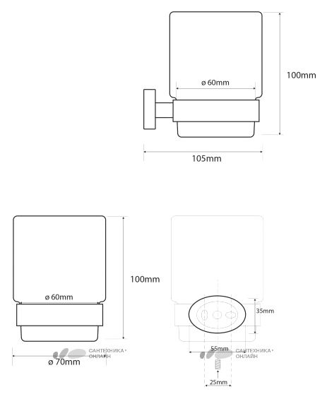 Bemeta Oval Sklenička, chrom 118410011 - galéria #1