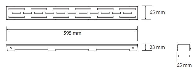 Bemeta Linka Mriežka pre odtokový žľab 60 cm, nerezová oceľ 254657425 - galéria #1