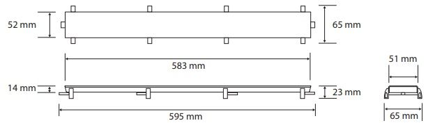 Bemeta Mriežka Inoks na odtokový žľab 60 cm, nerezová oceľ 254657825 - galéria #1