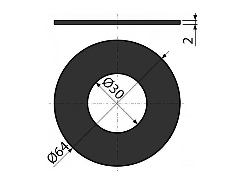 Alcadrain Tesnenie 64x30x2 V0015-ND - galéria #1