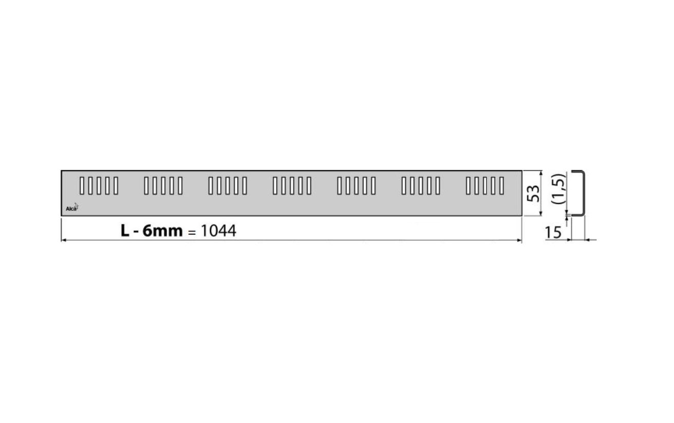 Alcadrain Dream Rošt pro liniový podlahový žlab 105 cm, nerez-lesk DREAM-1050L - galéria #1
