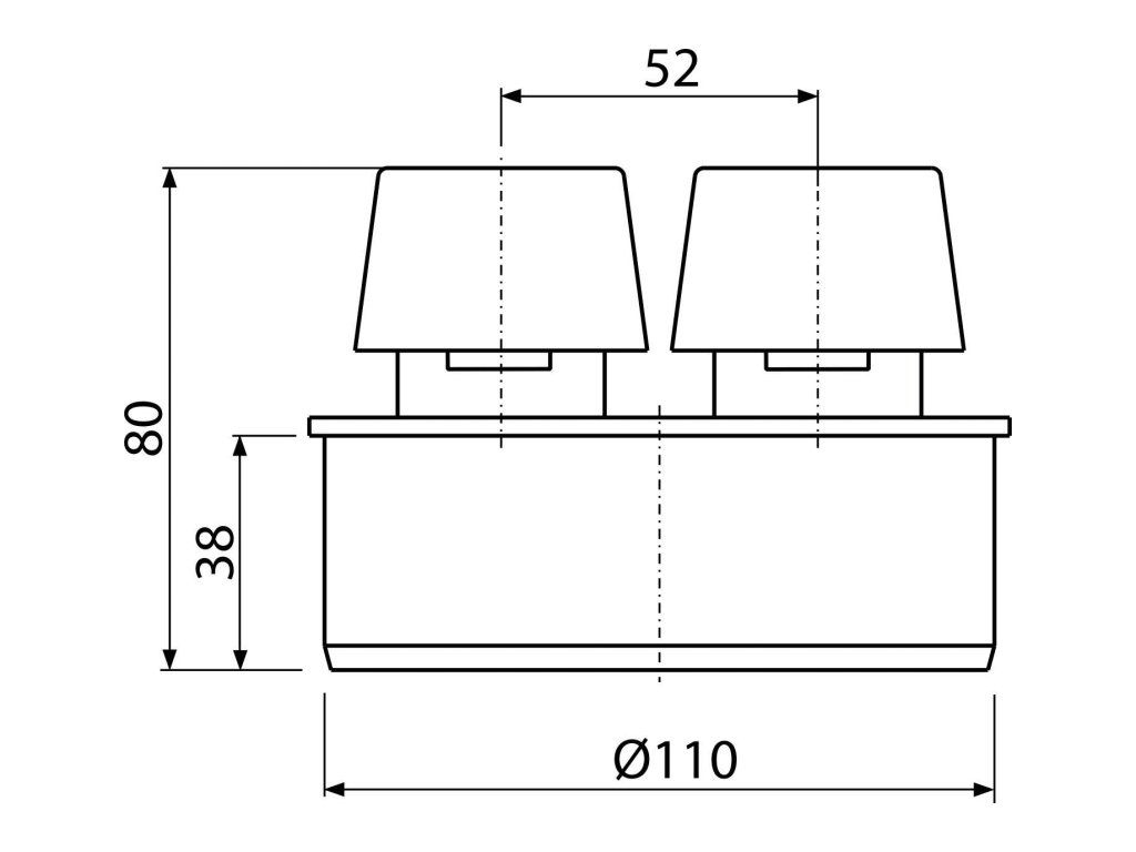 Alcadrain Prevzdušňovacia hlava DN110 APH110 - galéria #1