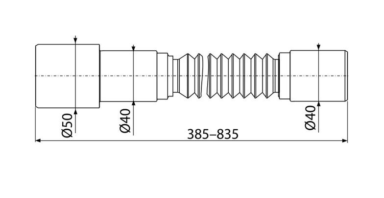 Alcadrain Flexi link 50/40 × 40 mm A795 - galéria #1