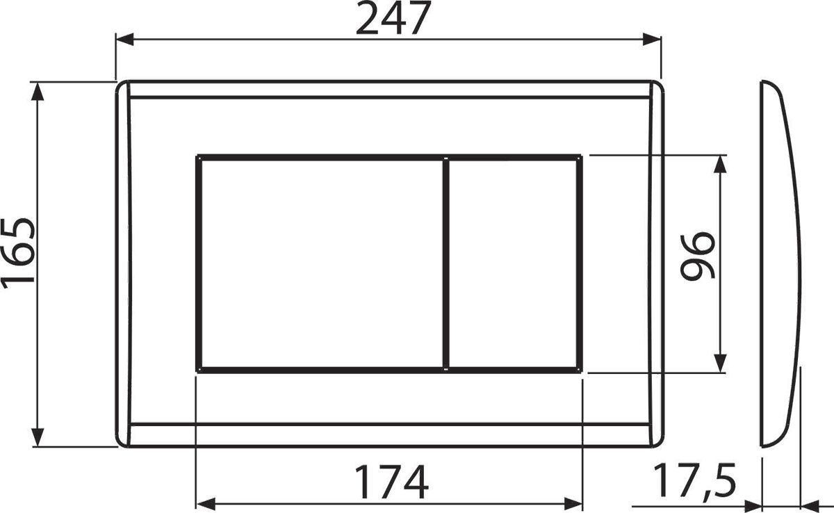 Alcadrain Sada modul na stenu, Geberit WC, sedadlo a tlačidlá M278, čierna mat KAE086 - galéria #4