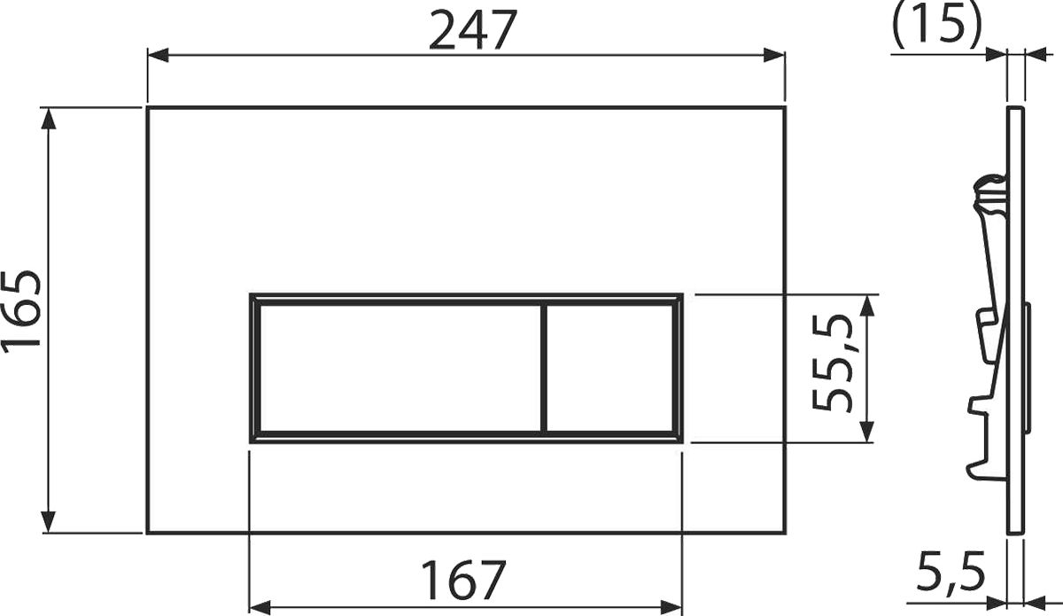 Alcadrain Sada modul na stenu, Jika WC, sedadlo a tlačidlá M572, chróm mat KAE128 - galéria #4