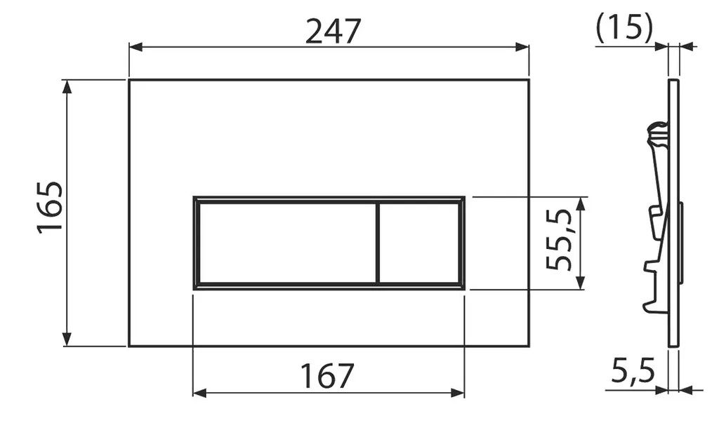 Alcadrain Set modulu do sadrokartónu, WC Urban Rimless, doska a tlačidla biela lesk M570 - galéria #4