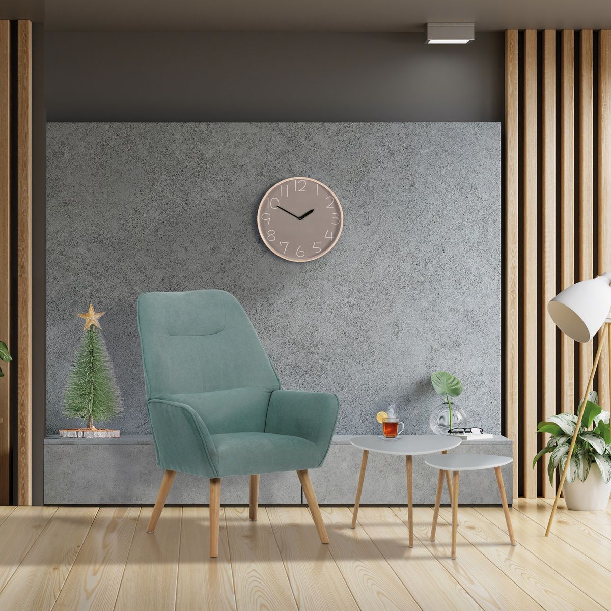 Autronic Zouk AF-1134WT Konferenčný stolík 55x55 cm, biely - galéria #1