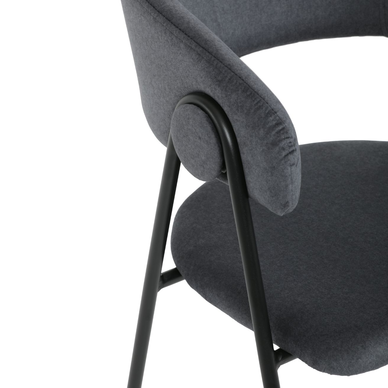 Autronic Jazz DCL-X7130GREY2 Jedálenská stolička, matný zamat, sivá - galéria #15