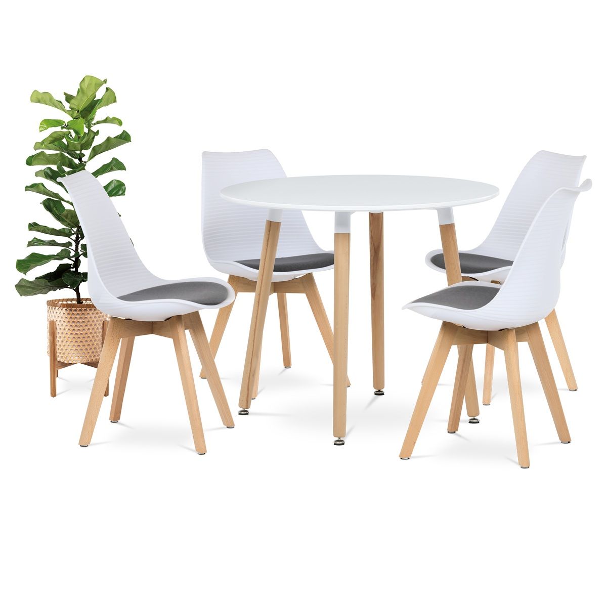 Autronic Zouk DT-306WT Jídelní stůl, 90x90x74 cm, bílá - galéria #3