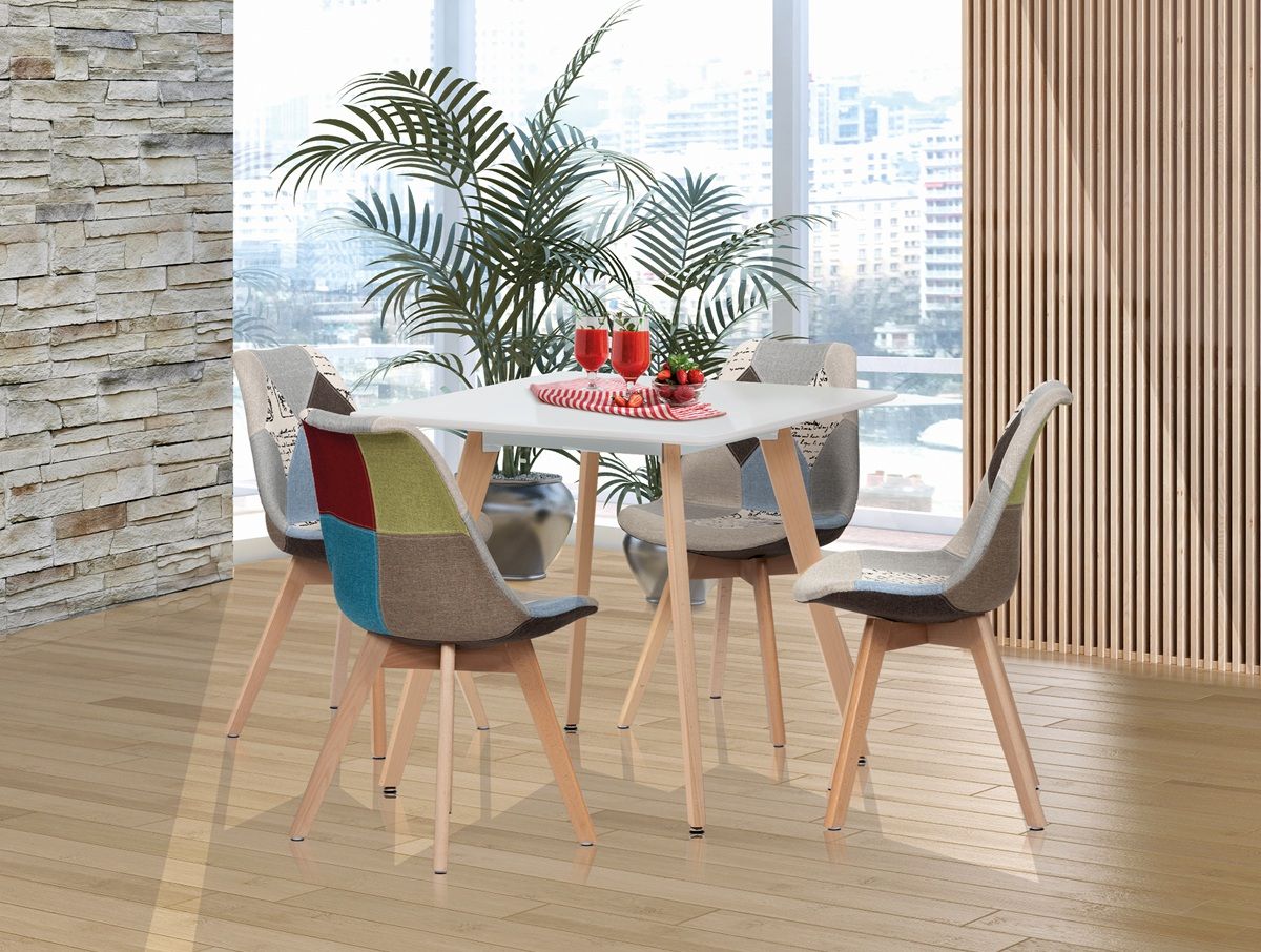 Autronic Zouk DT-312WT Jídelní stůl 80x80cm, bílá - galéria #5