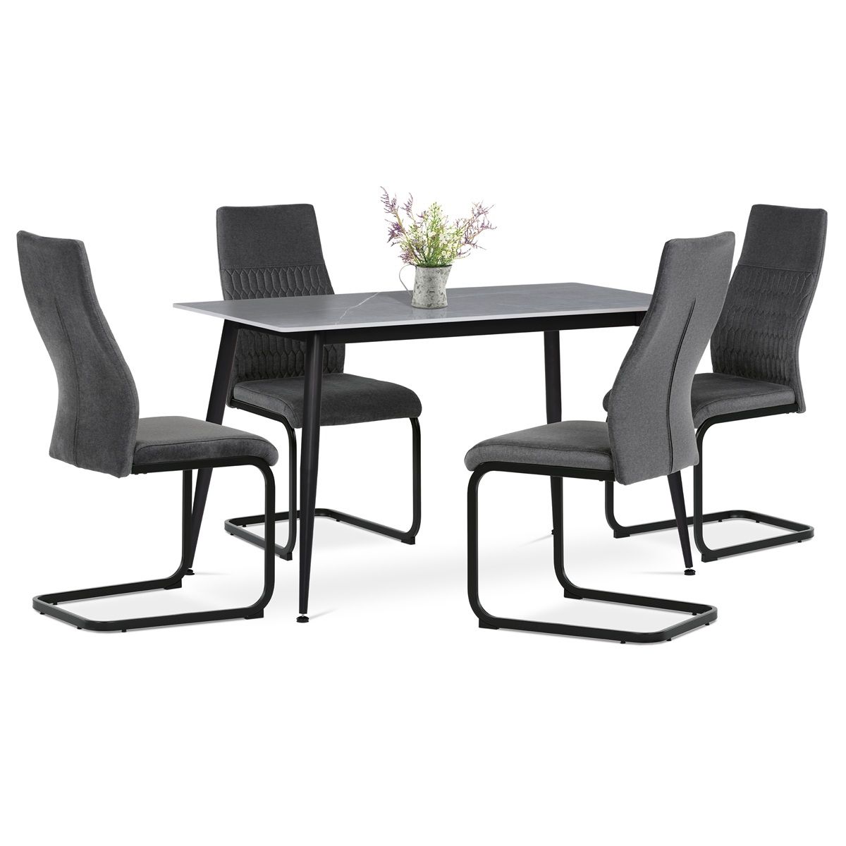 Autronic Fusion HT-403MGREY Jídelní stůl 130x70cm, slinutá keramika, šedá - galéria #5
