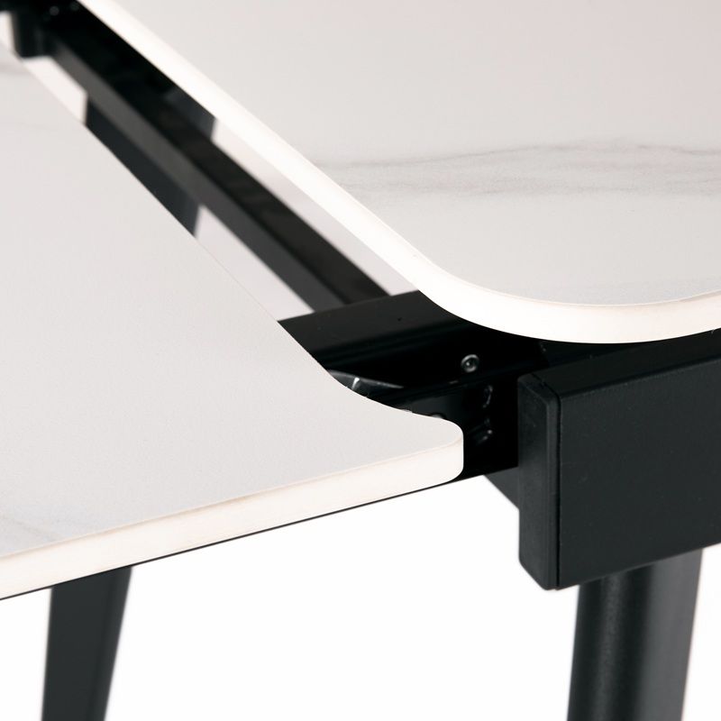 Autronic Fusion  HT-405MWT Jídelní stůl rozkládací 120-180x80 cm, keramika, bílá - galéria #4