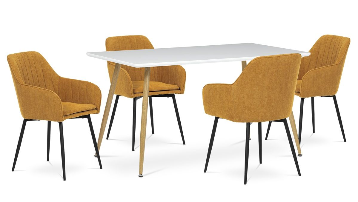 Autronic Zouk HT-W1214 WT Jídelní stůl 140x80cm, bílá - galéria #4