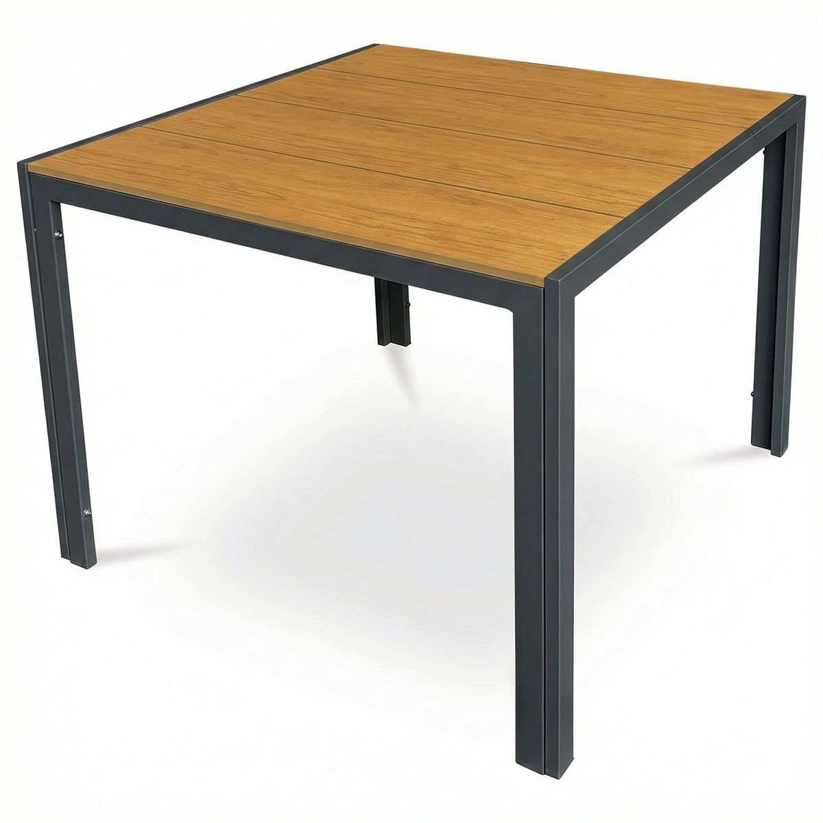 Autronic Minimal AZT-S1209OAK Záhradný stôl 90x90 cm, kov, hnedý - galéria #4