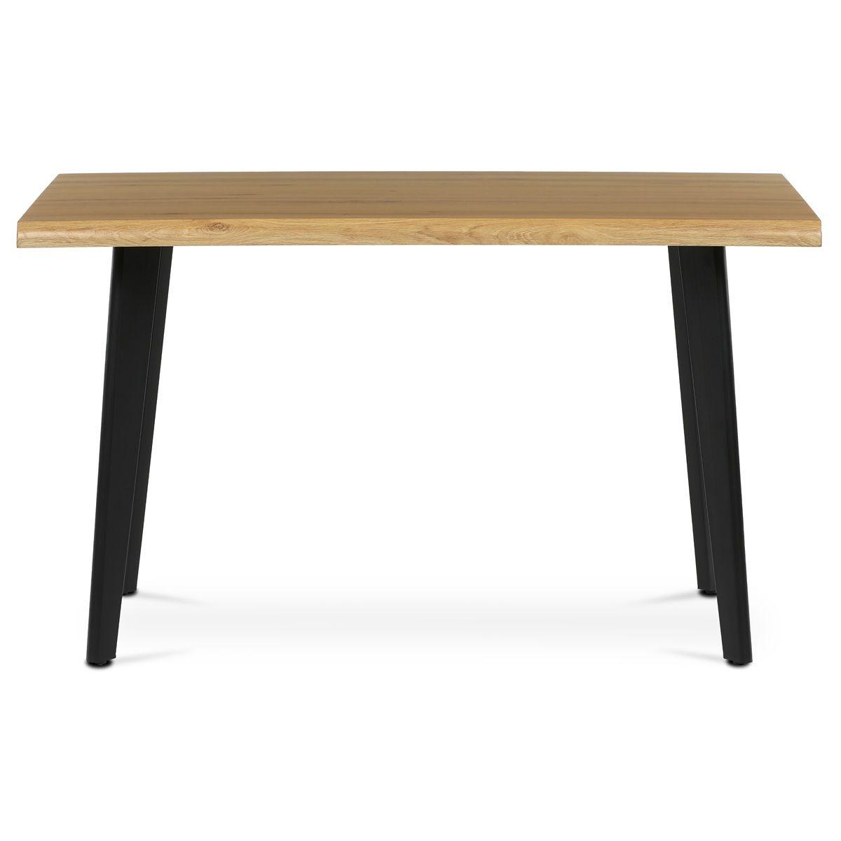 Autronic Ethereal HT-F4413 OAK Stůl 130x80x75 cm, MDF,divoký dub, kov, černý lak - galéria #2