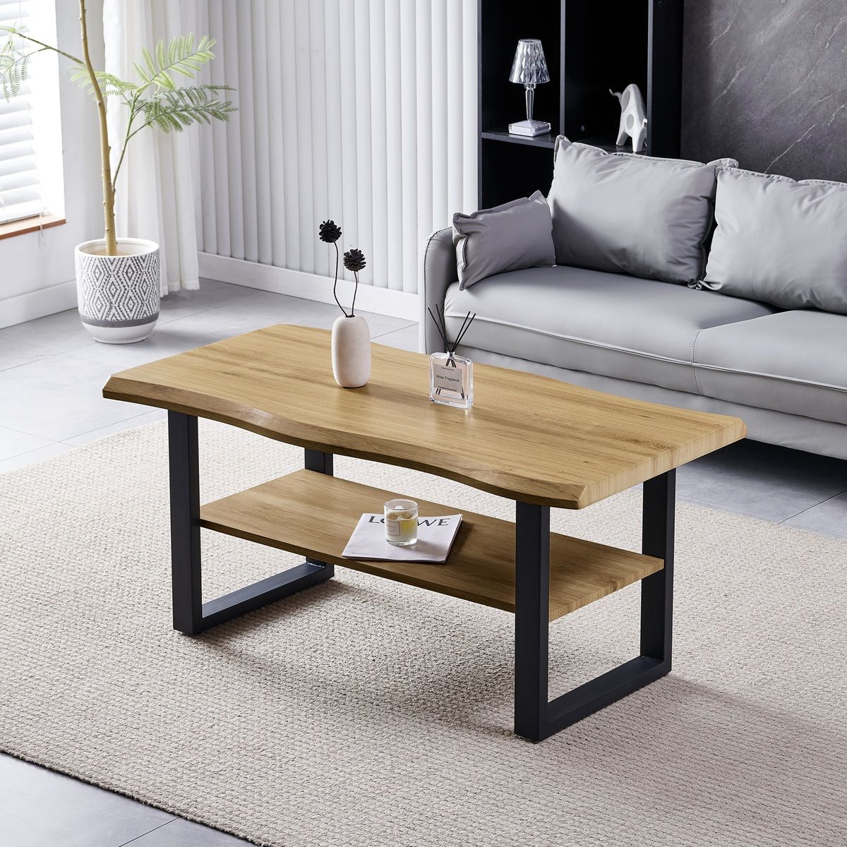 Autronic Fado CT-F4212OAK Konferenční stolek 120x60 cm, divoký dub - galéria #1