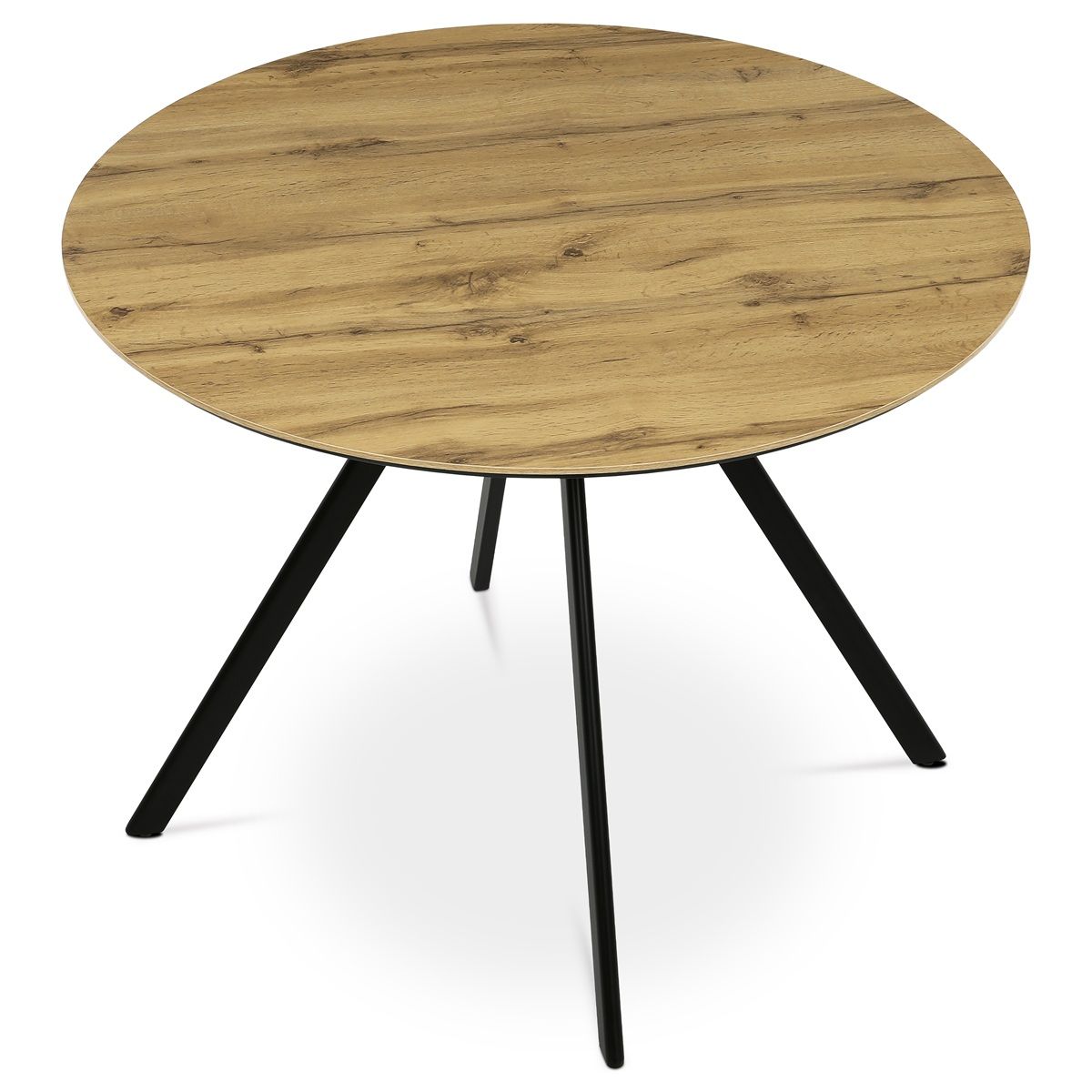 Autronic Twist HT-R5010OAK Okrúhly jedálenský stôl 100x100 cm, dub - galéria #1