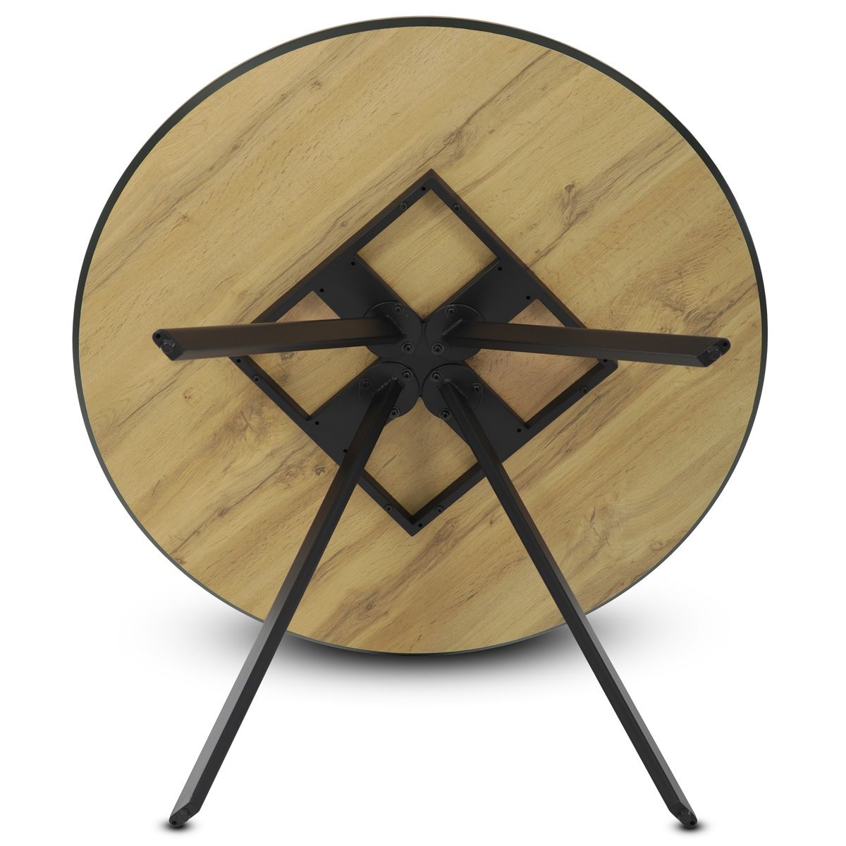 Autronic Twist HT-R5010OAK Okrúhly jedálenský stôl 100x100 cm, dub - galéria #4