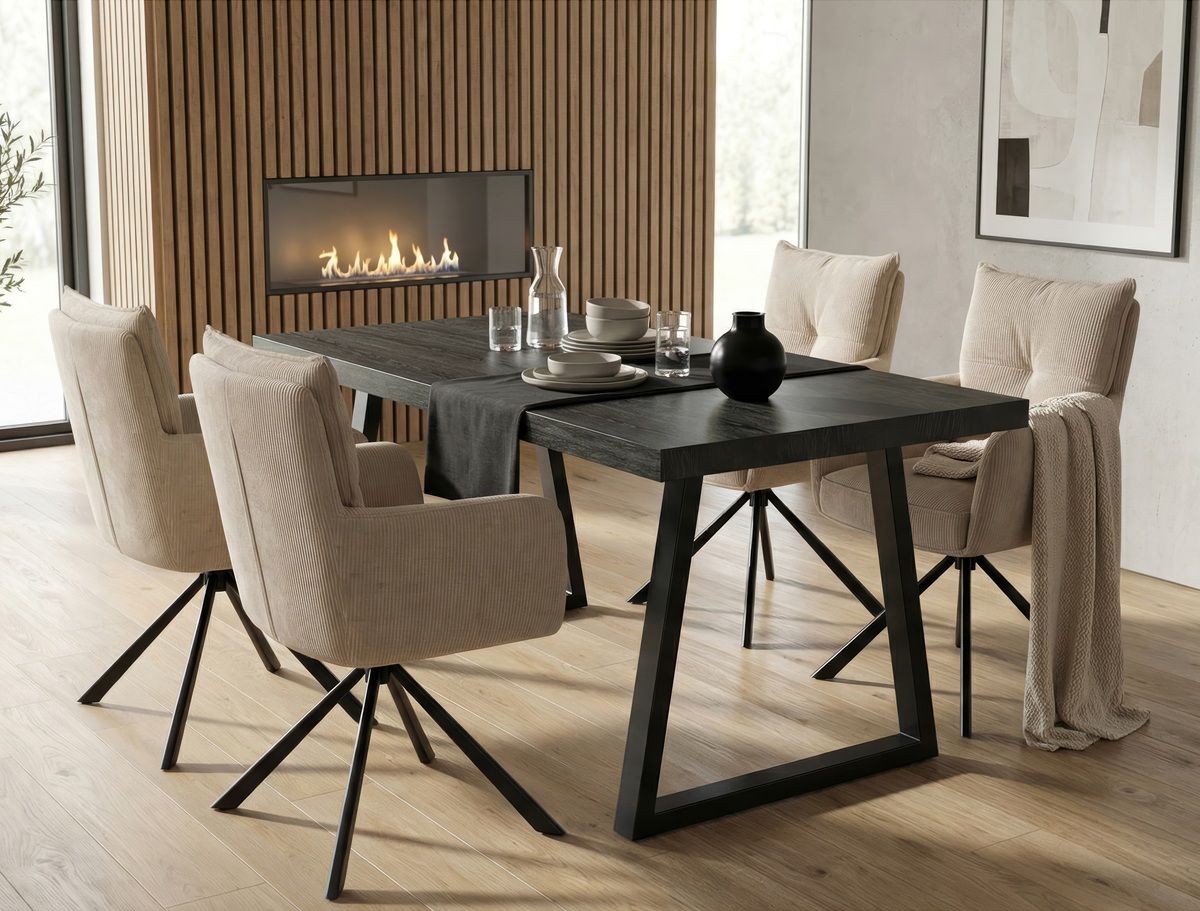 Autronic Fado HT-R5624GREY Rozkladací jedálensky stôl 160-240x90 cm, sivý dub - galéria #1