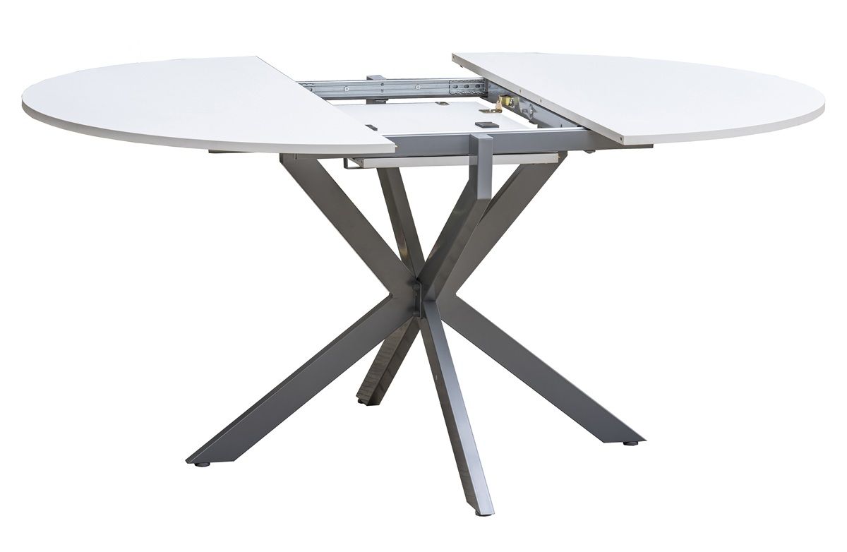 Autronic Twist DT-I1120WT Jídelní stůl rozkládací 120-160x120 cm, bílá - galéria #3