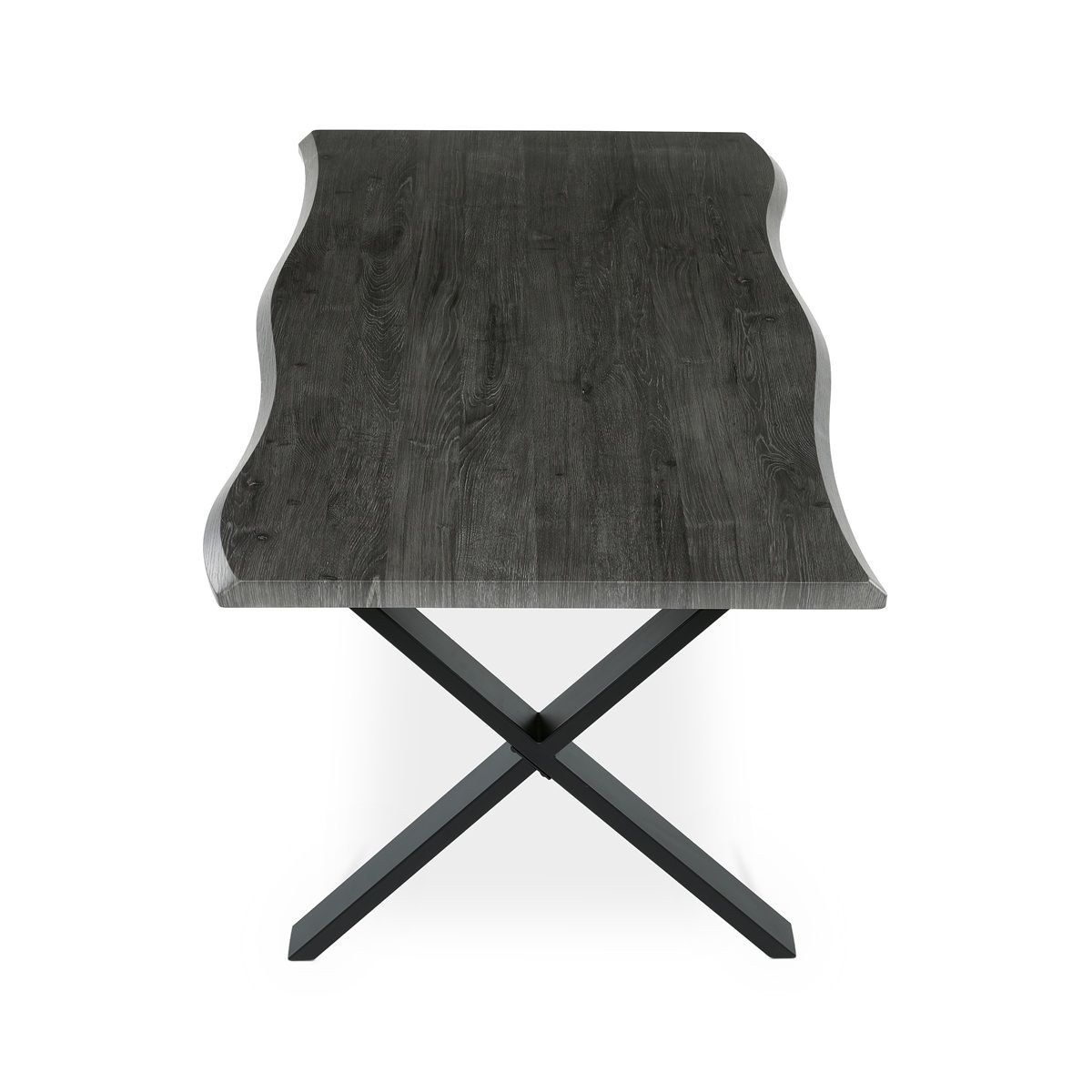 Autronic Twist HT-F4316GREY Jídelní stůl 160x90 cm, šedý dub - galéria #2