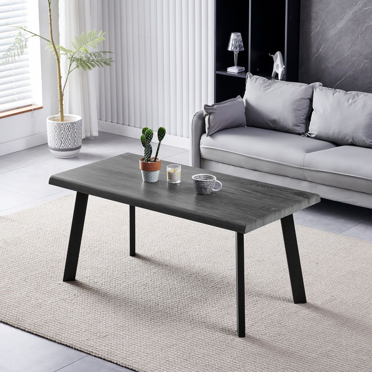 Autronic Ethereal CT-F4512GREY Konferenčný stolík, 120 × 60 cm, sivý dub - galéria #1