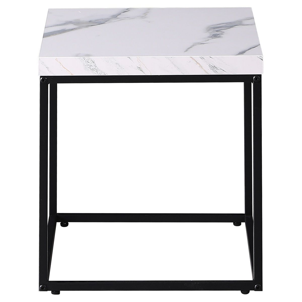 Autronic Fado CT-V2004WT Konferenčný stolík 40x40 cm, mramor, biela - galéria #2