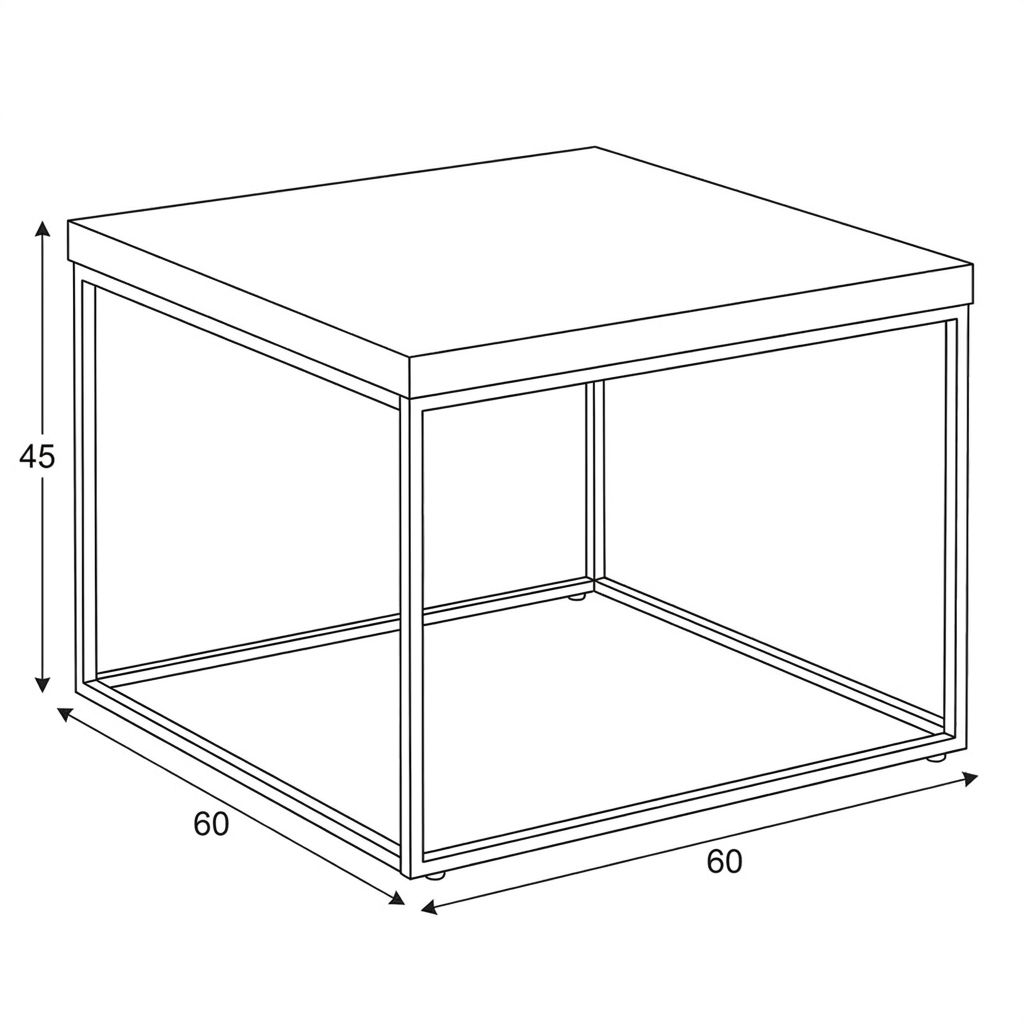 Autronic Fado CT-V2006WT Konferenčný stolík 60x60 cm, mramor, biela - galéria #5