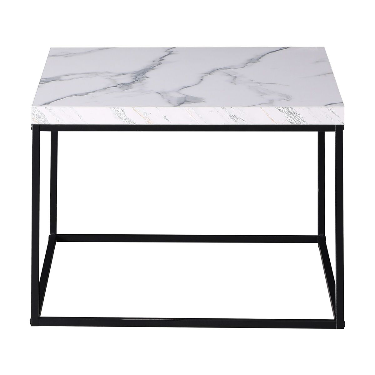 Autronic Fado CT-V2006WT Konferenčný stolík 60x60 cm, mramor, biela - galéria #1